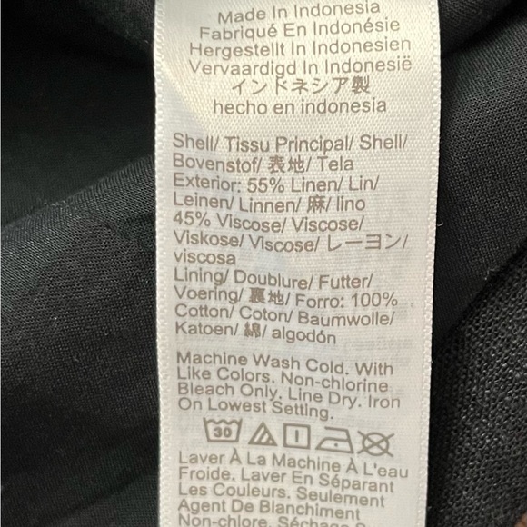 J Crew Linen Blend Button Up Black Vest Size 6 - Picture 5 of 7